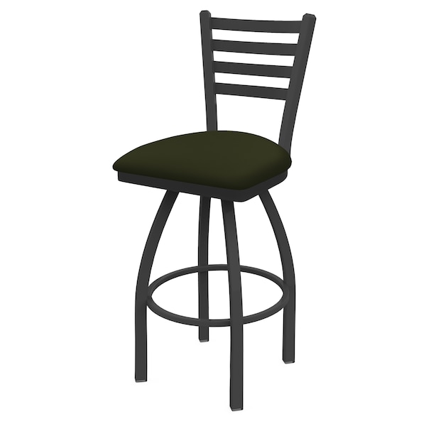 25" Swivel Counter Stool, Pewter Finish, Canter Pine Seat